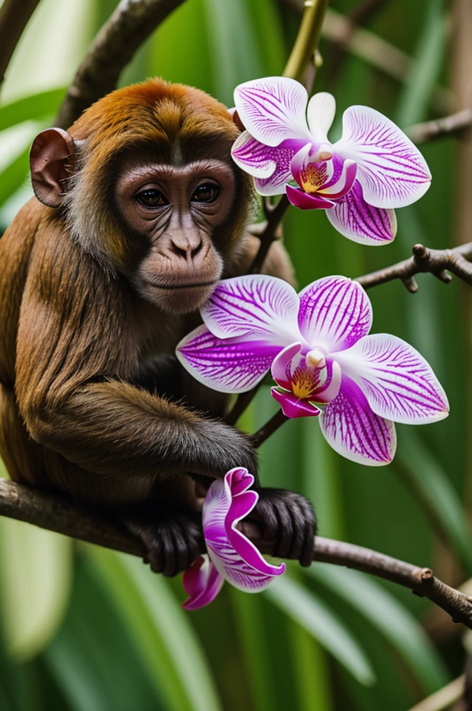 Orchid flower that looks like a monkey