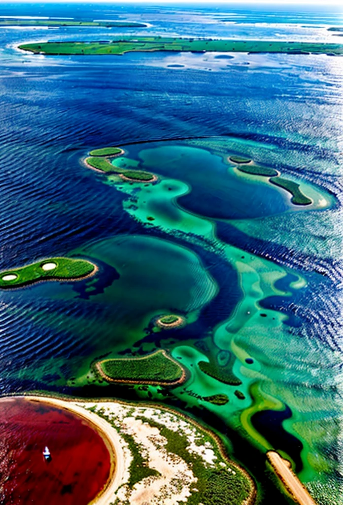 a land surrounded by water