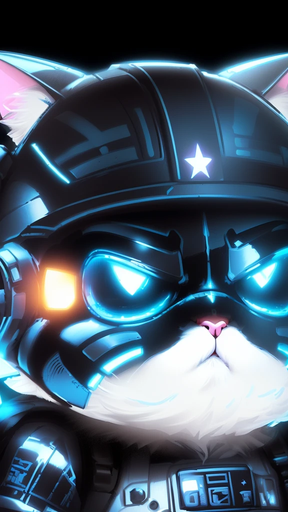 Cartoon cat in a Star Wars costume with a helmet, Cat Warrior, Brian Kessinger, Star Wars Characters, Cute and detailed digital art, society!, society ), Star Wars Art, Cyborg Cat, Star Wars Digital Art, police officer, [ trending on society ]!!, Armored Cat, Cute and detailed artwork, World Boss Kitten