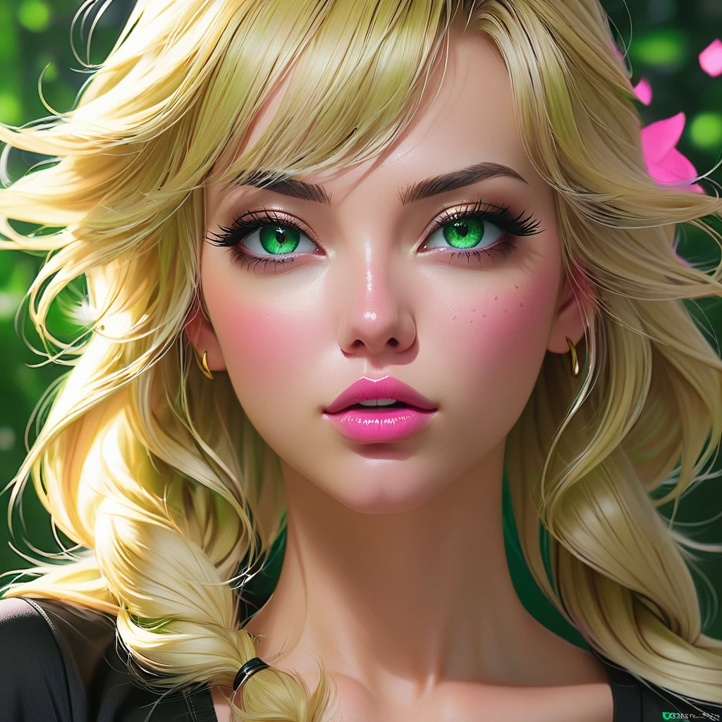 Oral rape of the woman blonde hair green eyes and pink batm and a black top, realistic art style, RossDraws portrait, Artgerm portrait, Anime realistic artstyle, 4K realistic digital art, 4K realistic digital art, 8K Artgerm Bokeh, DeviantArt Artstation CGScosiety, ArtGerm extremely detailed, made with anime painter studio, RossDraw digital painting, (cum on face:1.3), (cum on black top: 1.3)