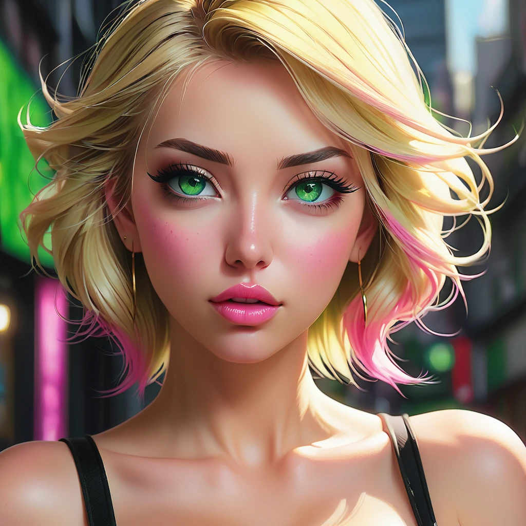 Oral rape of the woman blonde hair green eyes and pink batm and a black top, realistic art style, RossDraws portrait, Artgerm portrait, Anime realistic artstyle, 4K realistic digital art, 4K realistic digital art, 8K Artgerm Bokeh, DeviantArt Artstation CGScosiety, ArtGerm extremely detailed, made with anime painter studio, RossDraw digital painting, (cum on face:1.3), (cum on black top: 1.3)