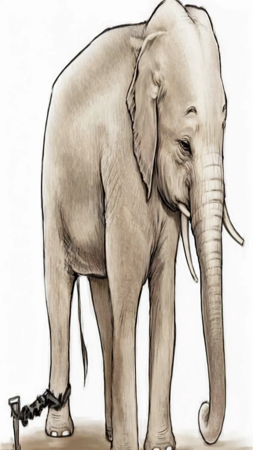 Dark gray elephant