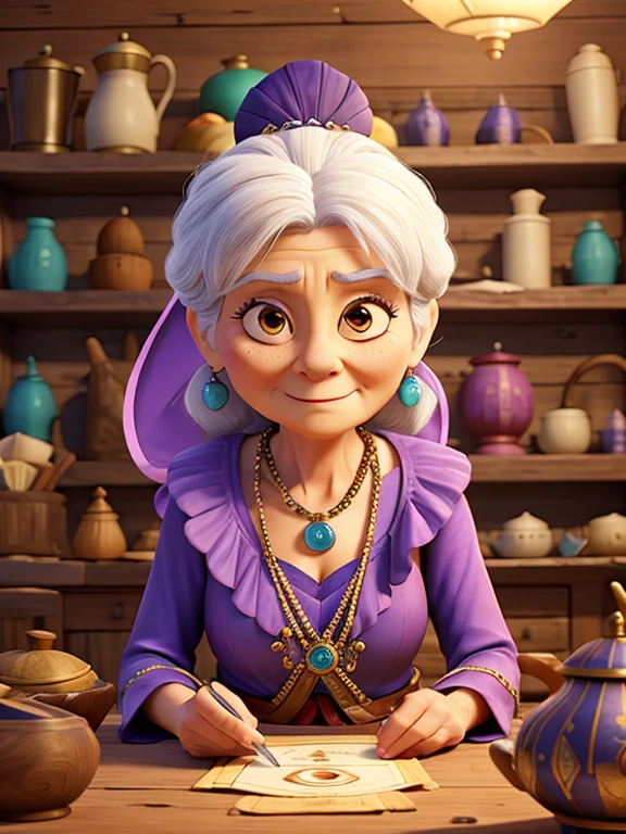 fortune teller　Grandmother　Serious