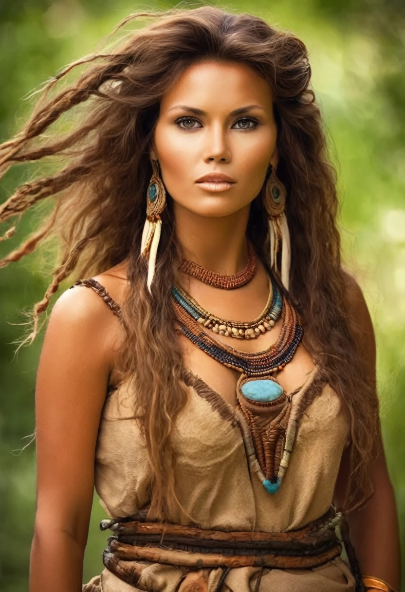 Beautiful woman from the stone age