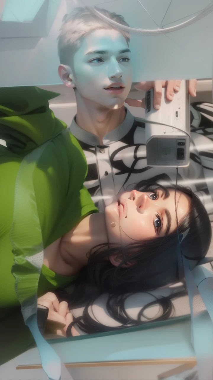 Change background,handsome boy clear face