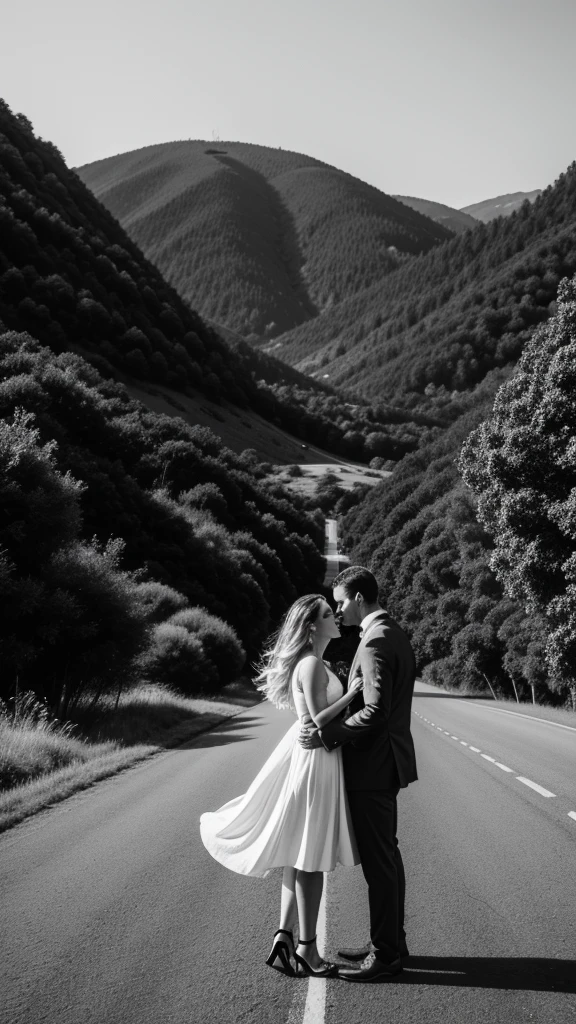 Couple,White people,Black and white photography,young,trip