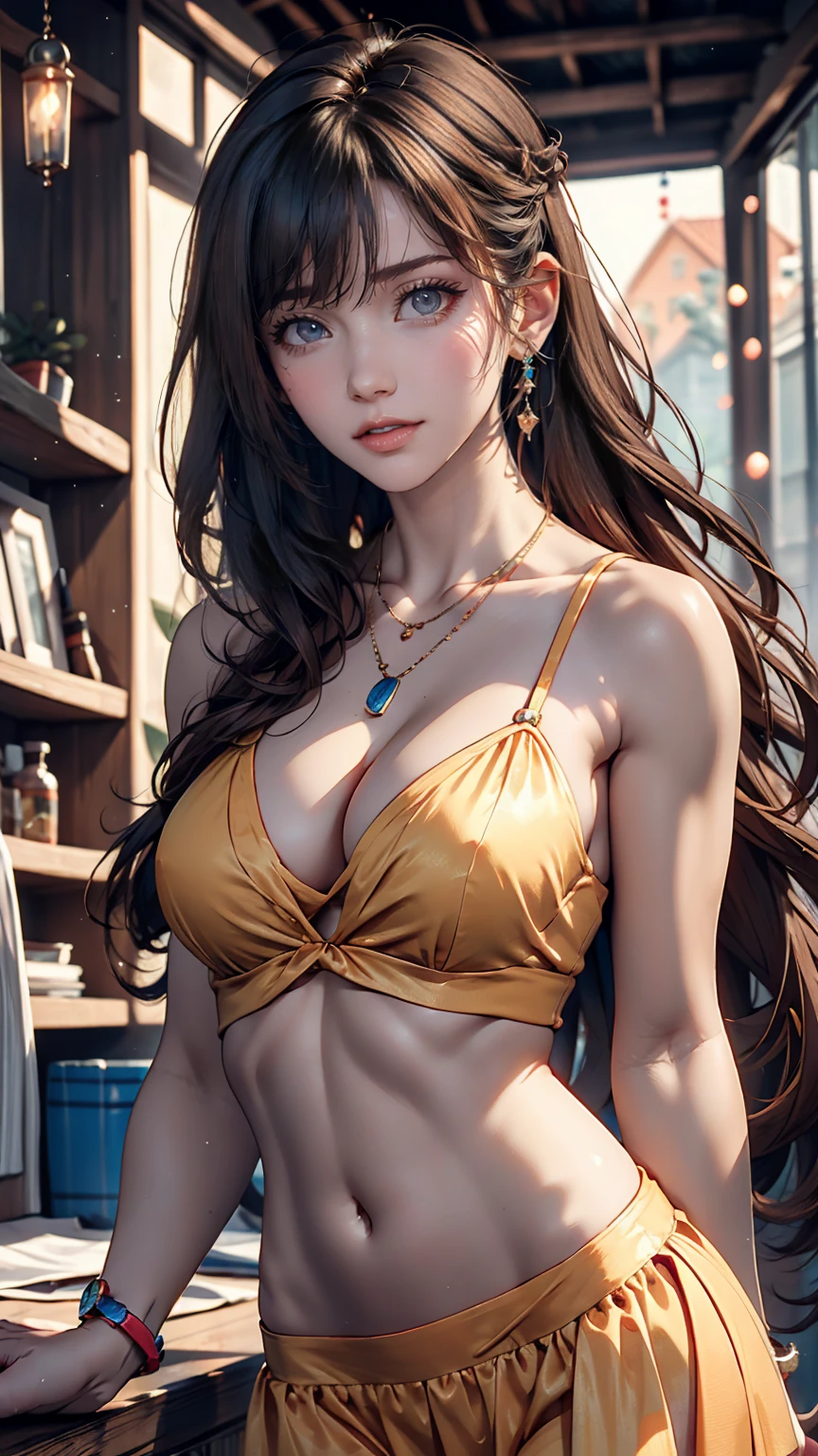 masterpiece, Highest_quality, One girl, alone, Princess Peach, Nintendo, Super Mario Bros., album、Sexy proportions、Sexy、Narrow waist、necklace、Wear accessories on your wrist