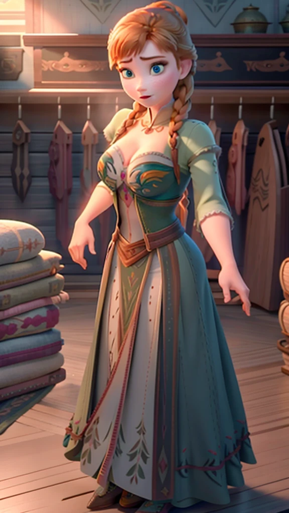 Photo of Anna of Arendelle Opening her clothes and showing her huge breasts 