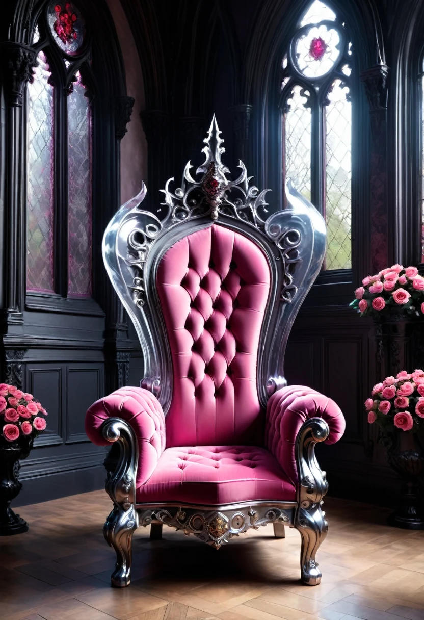 Gothic style：(((throne，transparent)))，Rose