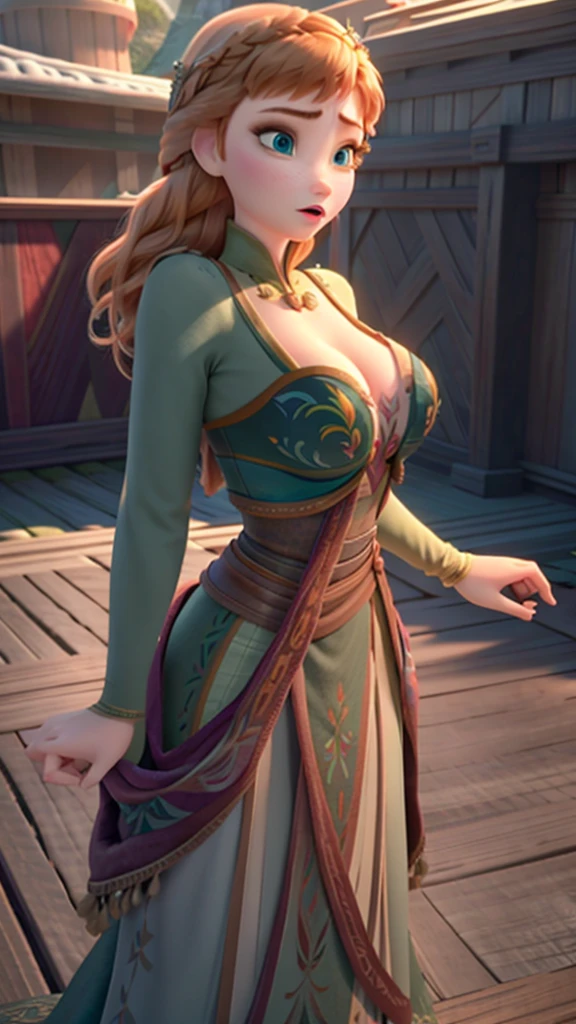 Photo of Anna of Arendelle showing her huge breasts