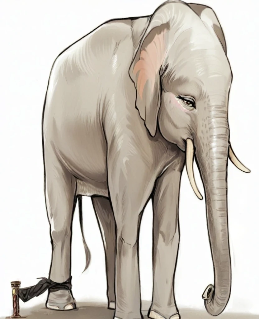 (solo:1.2), elephant, standing on all fours, (flaccid:1.1) penis, (equine:0.8) penis, detailed tusks, (pink:0.7) grey penis, ((((mottled elephant penis)))), (((raised tail, small tail, tail with tuft, urine, balls, big butt, hair tail tip, spreading legs))), anus, public park, full body view, rear view, masterpiece, high quality, realistic, detailed background,
