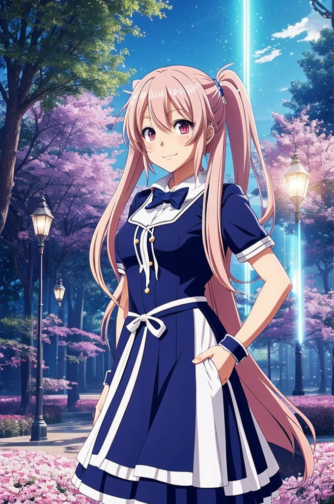 Anime girl in magical school