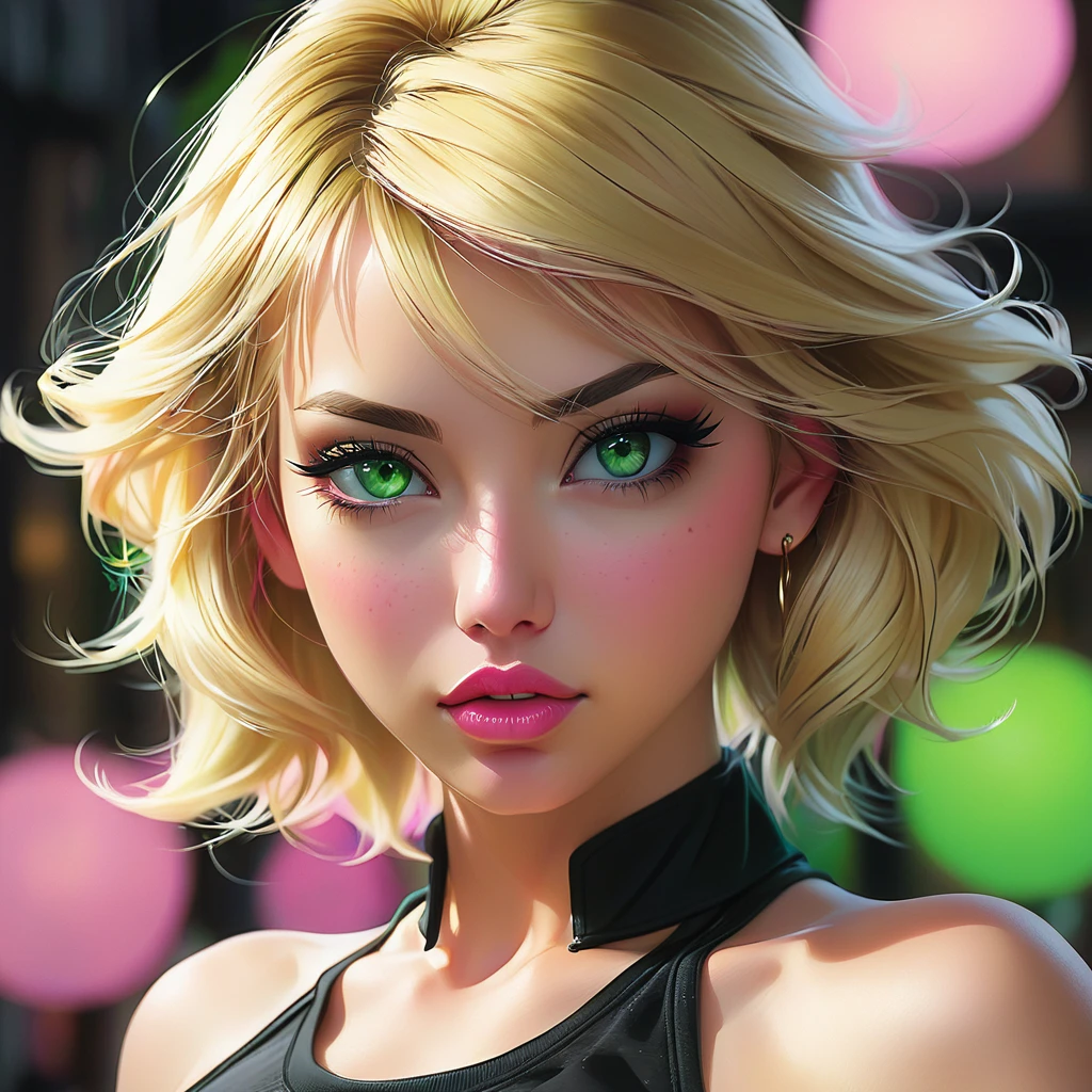 Oral rape of the woman blonde hair green eyes and pink batm and a black top, realistic art style, RossDraws portrait, Artgerm portrait, Anime realistic artstyle, 4K realistic digital art, 4K realistic digital art, 8K Artgerm Bokeh, DeviantArt Artstation CGScosiety, ArtGerm extremely detailed, made with anime painter studio, RossDraw digital painting, (cum on face:1.1), (cum on black top: 1.1)