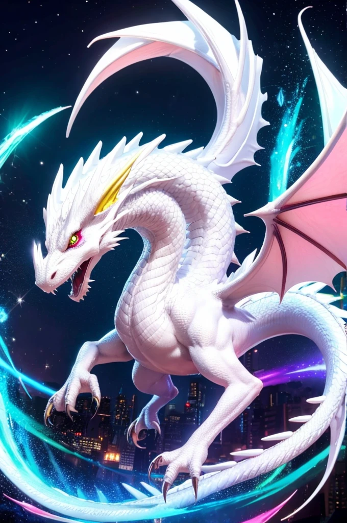 White Dragon　colorful　Sparkling　front