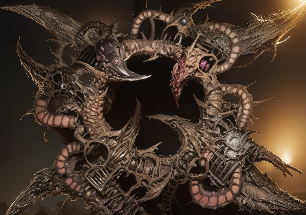 man, covered with blood and organs, fused into a monster wall, sc0rn, portrait, close-up, chromatic aberration