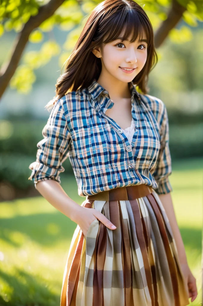 smile、night、Raw photo、(((A portrait of ultimate beauty)))、((Glowing Skin))、1 girl、Beautiful 15 year old girl from Prague、Bright expression、((Brown haired))、(Cleavage)、(Checkered Pleated Skirt:1.5)、((Big eyes that shine like jewels))、Open cardigan、Open your clothes、pantyhose、Glowing Skin、(Medium Hair)、(Silky Ponytail Hair)、(standing)、(From below)、Under the skirt、(下着をFrom belowクローズアップ)、eyeliner、Beautiful Bangs、Hair between the eyeasterpiece、最high quality、Ultra-detailed、Film Light、Intricate details、High resolution、Very detailed))、Detailed Background、8 QHD、Digital SLR、Soft Light、high quality、Film Grain、Fujifilm XT3 、Shallow depth of field、Natural soft light、Kamimei、Abundant bust information