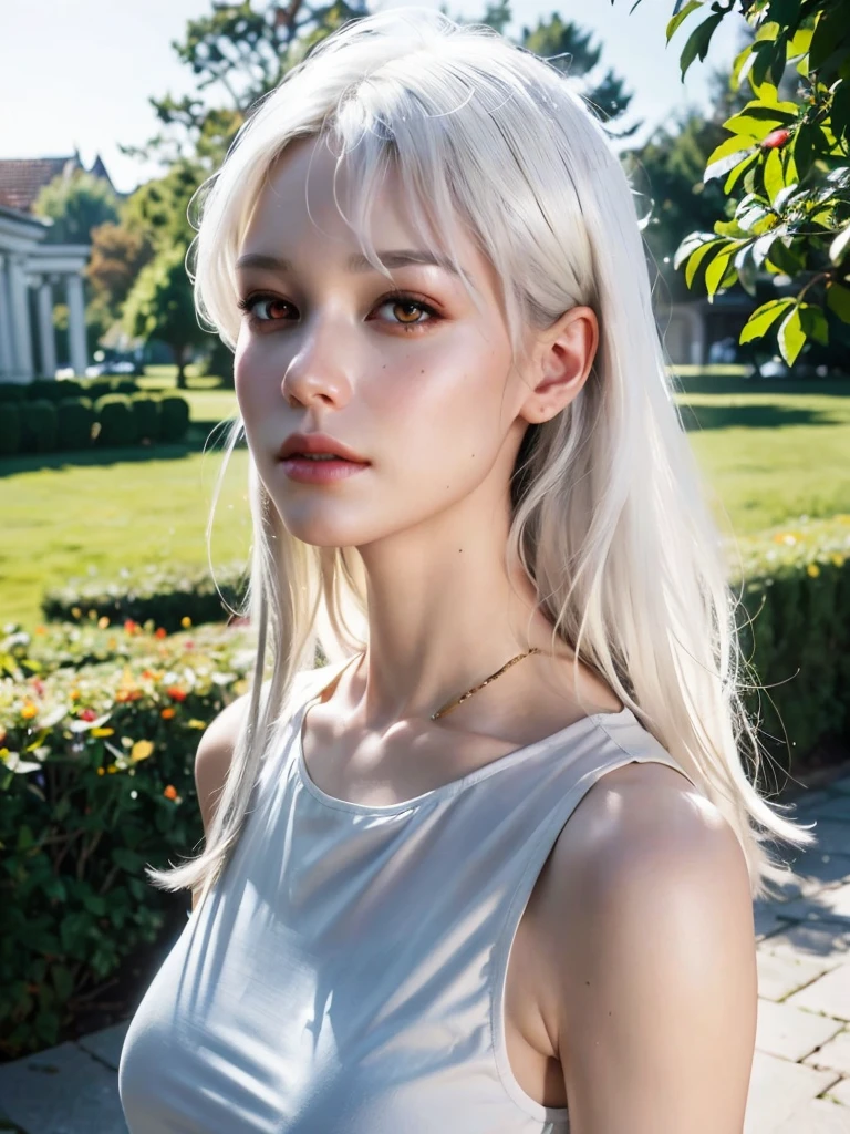 8k portrait of beautiful cyborg with white hair, intricate, elegant, highly detailed, majestic, digital photography, art by artgerm and ruan jia and greg rutkowski surreal painting gold butterfly filigree, broken glass, (masterpiece, sidelighting, finely detailed beautiful eyes: 1.2), hdr,