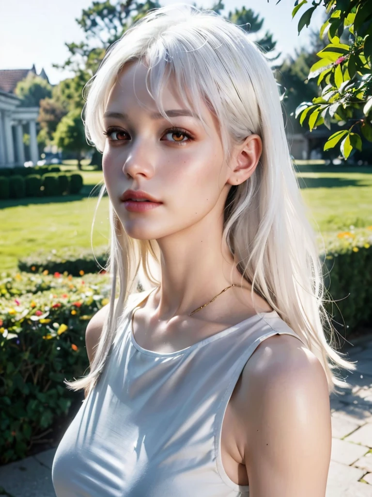8k portrait of beautiful cyborg with white hair, intricate, elegant, highly detailed, majestic, digital photography, art by artgerm and ruan jia and greg rutkowski surreal painting gold butterfly filigree, broken glass, (masterpiece, sidelighting, finely detailed beautiful eyes: 1.2), hdr,