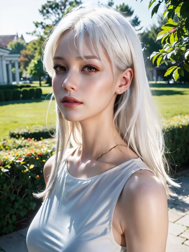 8k portrait of beautiful cyborg with white hair, intricate, elegant, highly detailed, majestic, digital photography, art by artgerm and ruan jia and greg rutkowski surreal painting gold butterfly filigree, broken glass, (masterpiece, sidelighting, finely detailed beautiful eyes: 1.2), hdr,