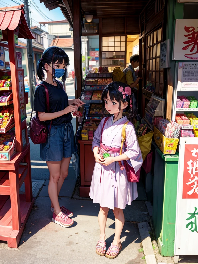 Japan candy shop、Sunset on 3rd Street、Children playing with a spinning top、Parents and children playing with kites、Children playing with menko、Children shopping at a candy store、Old Japanese tiled house、Scene of children playing、A crowd of children playing in front of a candy store、Children's smiling faces、Children's smiling faces、Children's smiling faces、Grandma poster girl of a candy store、Candy Shop Mask、Showa era masks、Hyotko mask、Japan candy shop、Japan candy shop、