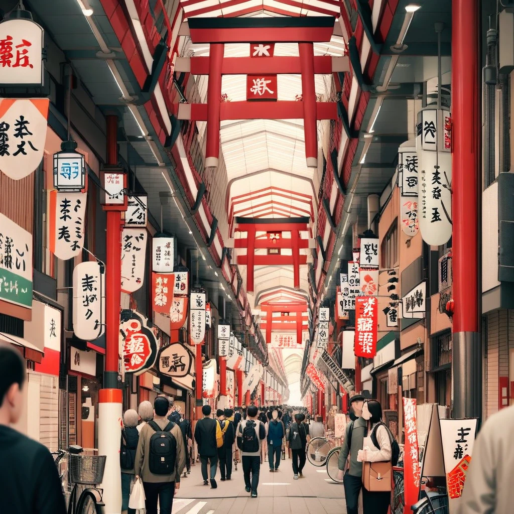 masterpiece, Highest quality, so beautiful, Absurd,
scenery, bicycle, Backpack, sign, Ground vehicles, bag, Real-world locations, multiple boy, lanthanum, torii, Outdoor, 6+boy, city, crowd, paper lanthanum, street, road, people々,Osaka
 