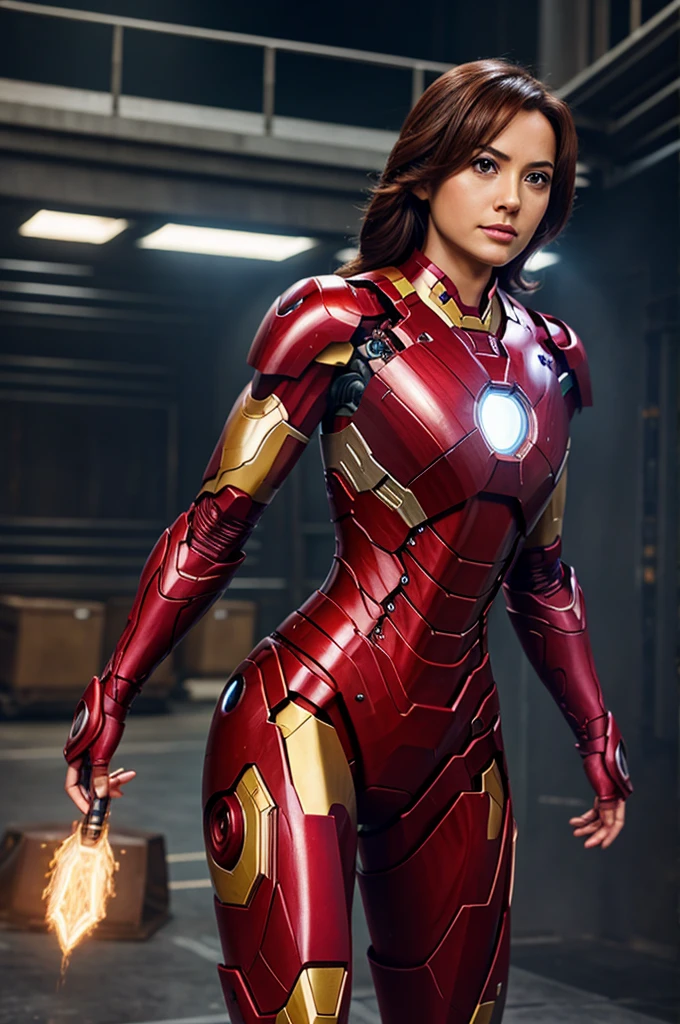 Generate iron man as a female character 