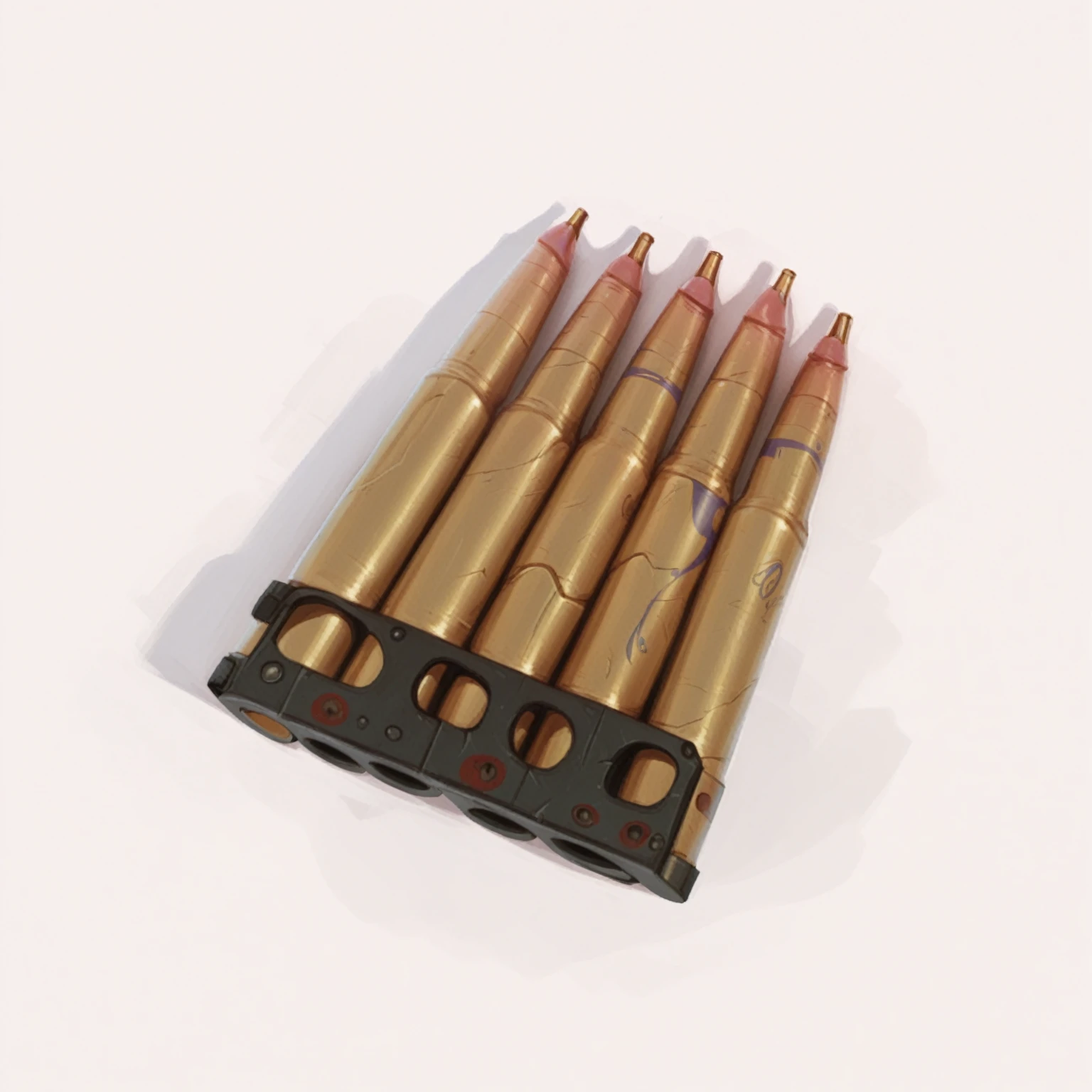 Bullets, borderlands style, artstation, concept art, hand paint texture, 