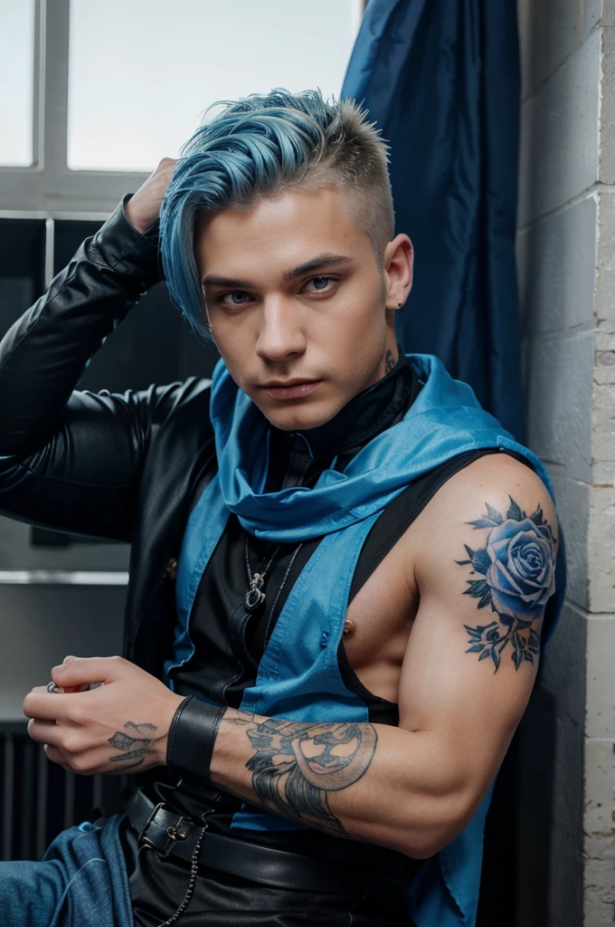 Michael kaiser blue lock if he is exist in real life
Has blue and blonde hair wolfcut, has beautyful eyes and blue rose tatoo on his hands
