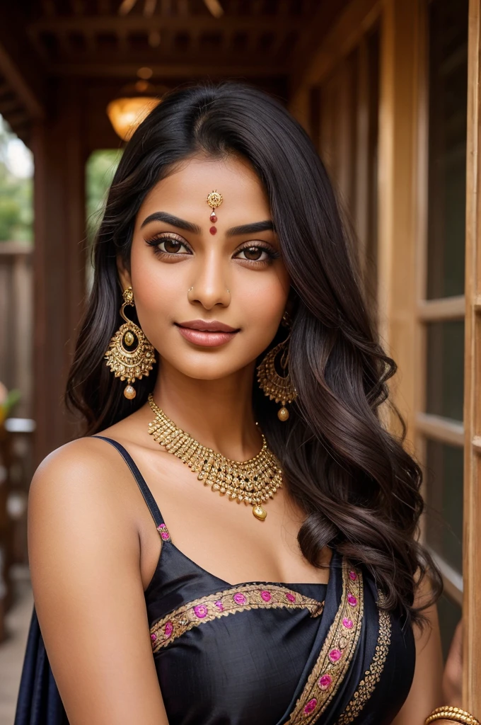 Prompt
Create a stunning and realistic portrait of an Indian girl model. She should have smooth, glowing skin with a natural, radiant complexion. Her features are delicate and symmetrical, with expressive, almond-shaped dark brown eyes framed by long, thick eyelashes. She has well-defined eyebrows, a slender nose, and full, slightly curved lips with a hint of a natural smile. Her hair is long, thick, and wavy, cascading down her shoulders in a rich, dark brown or black hue with a healthy shine. She is dressed in elegant, traditional Indian attire, such as a colorful sari or a beautifully embroidered salwar kameez, adorned with intricate patterns and vibrant colors. Accessories like bangles, earrings, and a bindi on her forehead enhance her traditional look. The background can be a softly blurred outdoor setting, 