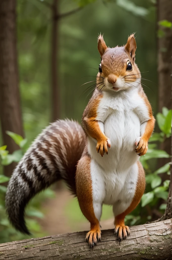 Squirrel in hat and boots