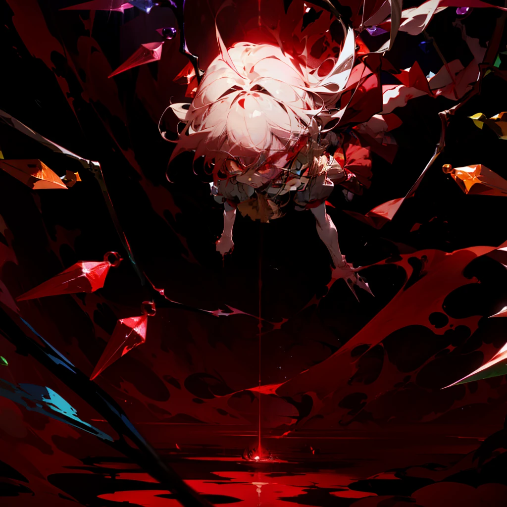 Flandre Scarlet Sky looked at himself angrily，