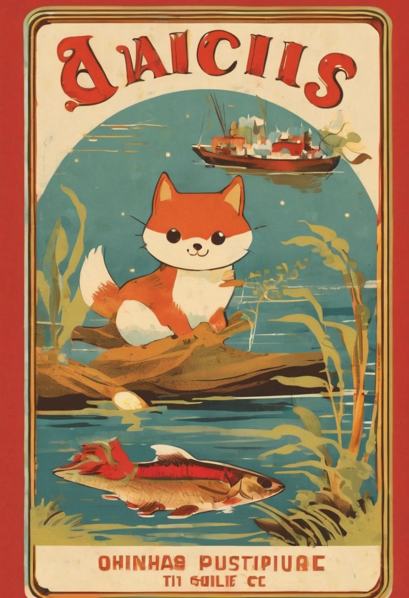 Vintage Label,cute,Retro Animals in Children's Books,Rabbit