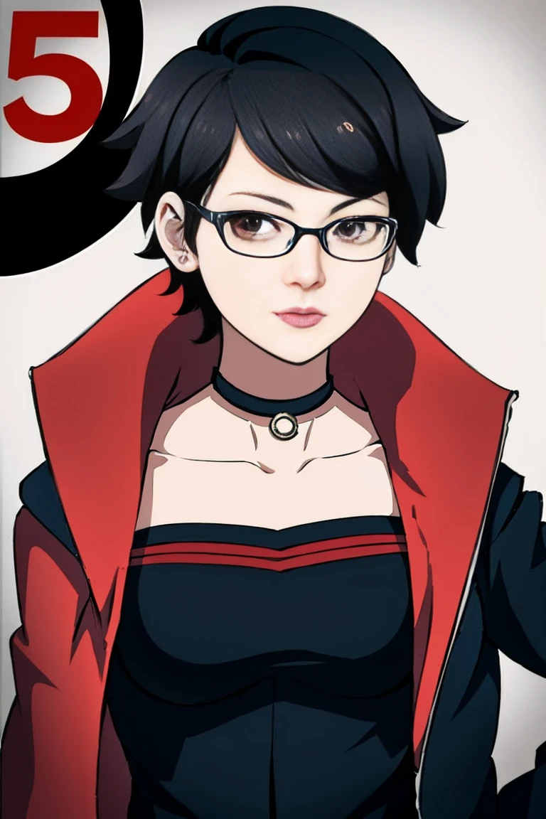 anime girl in a short dress and glasses, persona 5 art style wlop, style artgerm, extremely detailed artgerm, ! dream artgerm, ig model | artgerm, female protagonist 👀 :8, realistic anime 3 d style, artgerm portrait, anime styled 3d, realistic anime artstyle ((( same  pose showing belly)))(((naked)))((((no cape)))