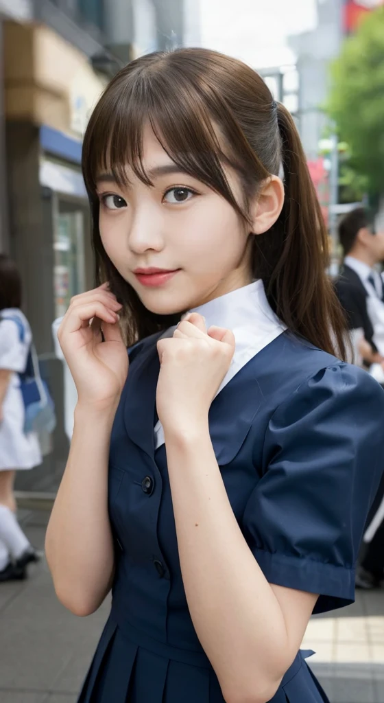 Maid café in Akihabara、uniform、Light blue dress