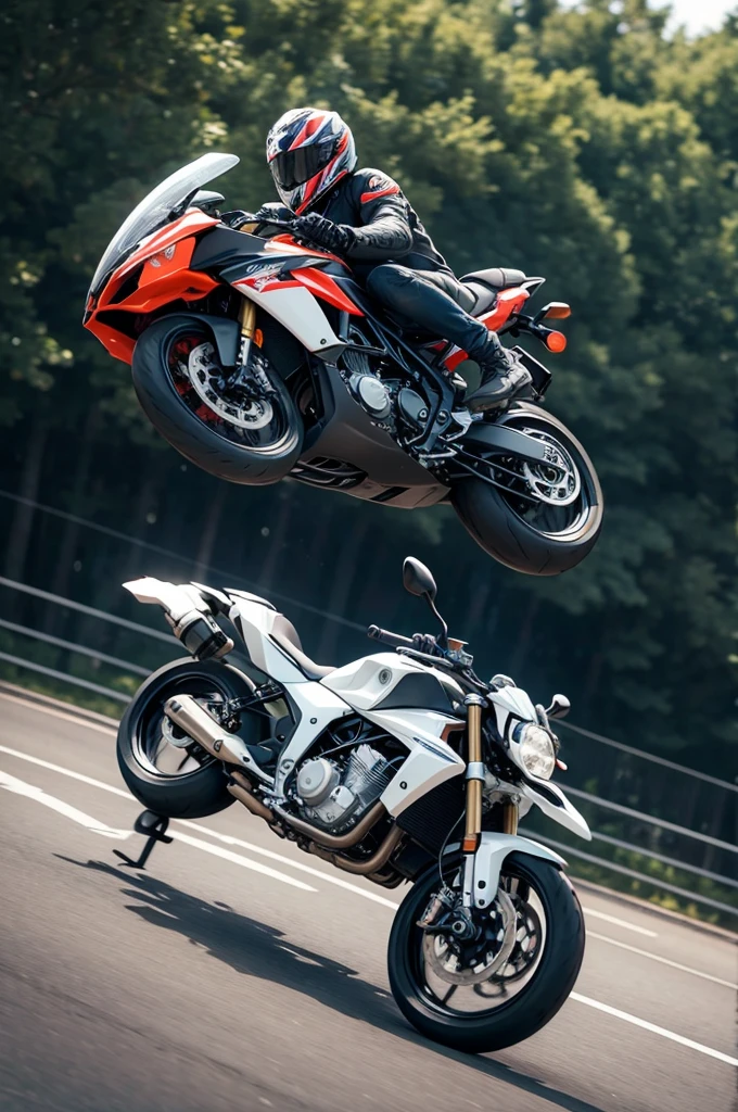 Realistic flying motorcycle 