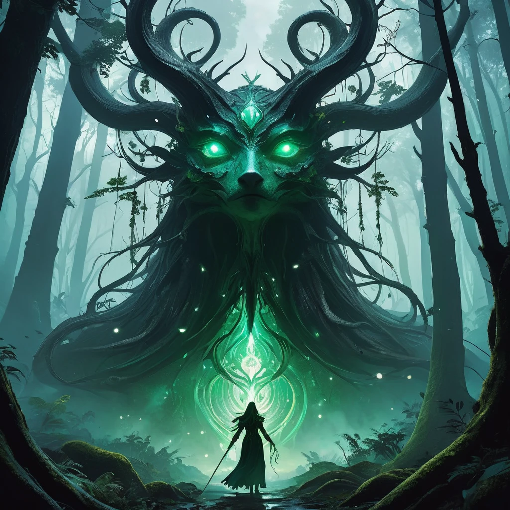 In the depths of the ancient Shadowwood Forest, where the trees loom like titans and the air is thick with enchantment, dwells an enigmatic being known as Seraphina. Half serpent, half human, Seraphina navigates the tangled undergrowth with a grace that belies her eerie appearance—her lower body coils sinuously on the forest floor while her upper body, adorned with scales that shimmer like moonlight, rises to meet the canopy's shadows.

Feared by villagers as a harbinger of ill omens and revered by druids as a guardian of nature's balance, Seraphina embodies the dualities of beauty and danger that define the forest's essence. Her eyes, a mesmerizing blend of amber and emerald, hold secrets that echo with ancient wisdom and untold sorrow.

When a darkness creeps through the forest, corrupting its flora and twisting its creatures into malevolent forms, Seraphina becomes embroiled in a quest to uncover the source of this blight. Alongside an unlikely companion—a brave young huntsman or a scholarly mage burdened by a tragic past—she delves into forgotten ruins and confronts spectral guardians that guard long-buried truths.

As they unravel the mysteries of Shadowwood, they discover that the darkness plaguing the forest is but a symptom of a greater evil stirring in the realm. Seraphina must confront her own conflicted nature and harness her unique gifts—a blend of serpentine agility and human intellect—to protect the forest she calls home and prevent the encroaching shadows from devouring all that she holds dear.

In a world where alliances shift like the shadows and magic pulses through every leaf and root, Seraphina's journey becomes a testament to resilience, sacrifice, and the enduring power of hope in the face of darkness in this medieval dark fantasy."