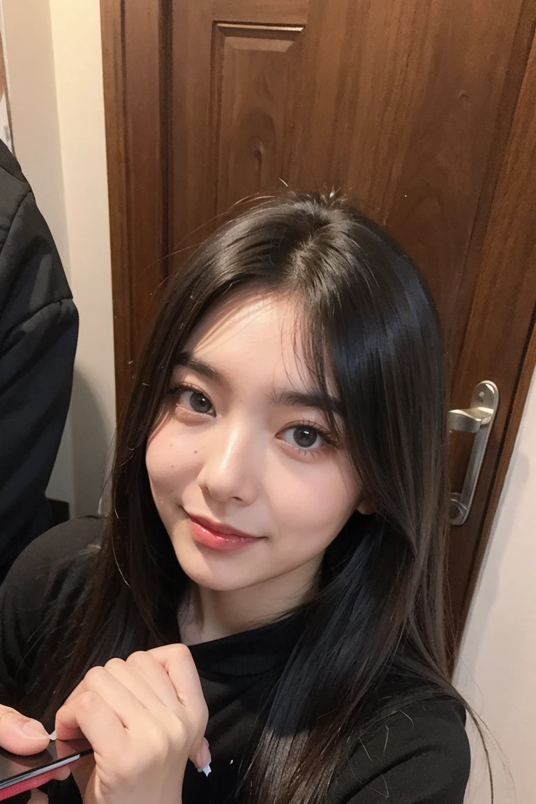 A girl took a photo with a pervert
