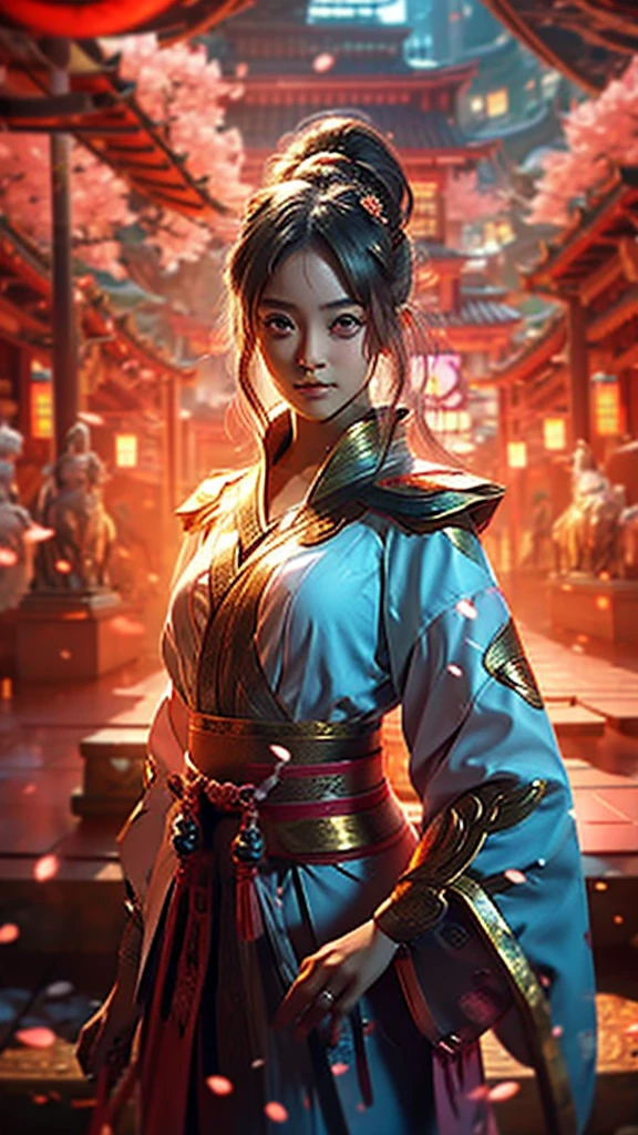 Certainly! Here's an English prompt for creating the desired image:
---
Create an image of the Japanese goddess Konohanasakuya-hime, showcasing her beauty with clear, flawless skin as seen in the reference photo. She should be facing forward, with hands clasped in prayer, eyes wide open, and smiling brightly. The background should be a luxurious blend of pink cherry blossoms and gold accents, emphasizing her elegance and grace.
---
This should guide the artist in creating the image you're envisioning.