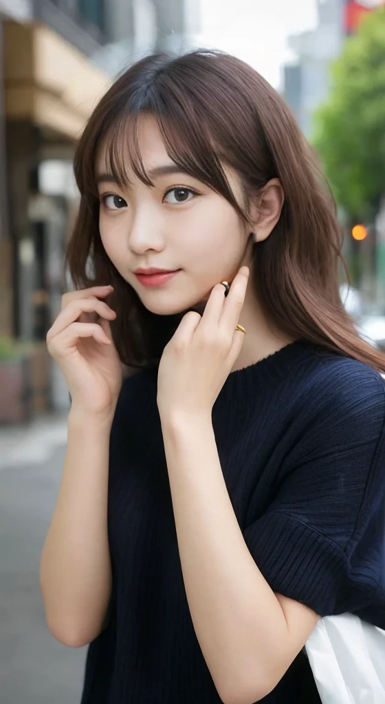 Loose knit、Bust Emphasis