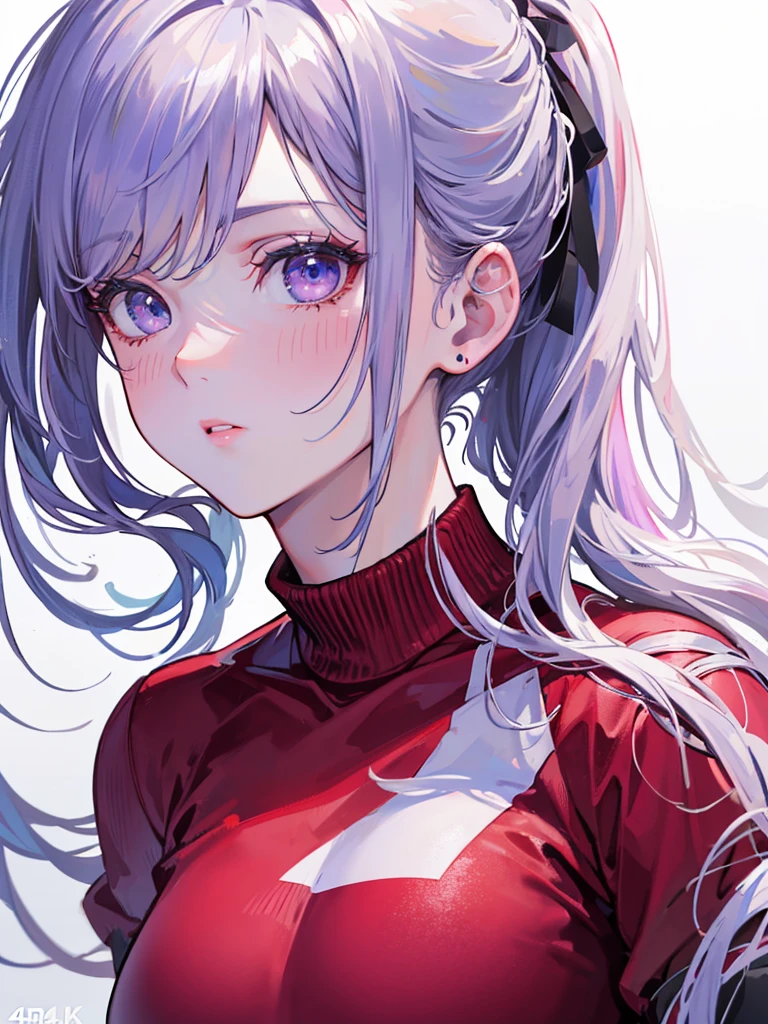 a  in a gym uniform, sweating, long white hair, purple eyes, long socks, ponytail, blushing, detailed beautiful eyes, detailed beautiful lips, extremely detailed face, longeyelashes, dynamic pose, dramatic lighting, vibrant colors, cinematic composition, big eyes, shy, tsundere, (best quality,4k,8k,highres,masterpiece:1.2),ultra-detailed,(realistic,photorealistic,photo-realistic:1.37)