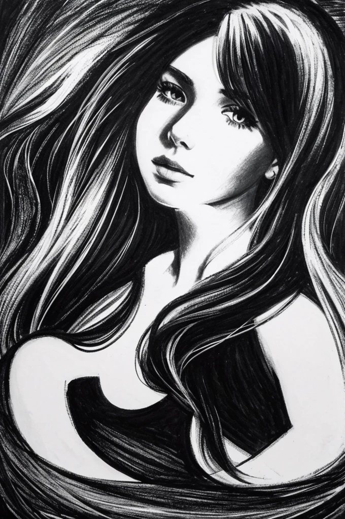 Dessine moi en noir et blanc links qui tombe d’une ile 