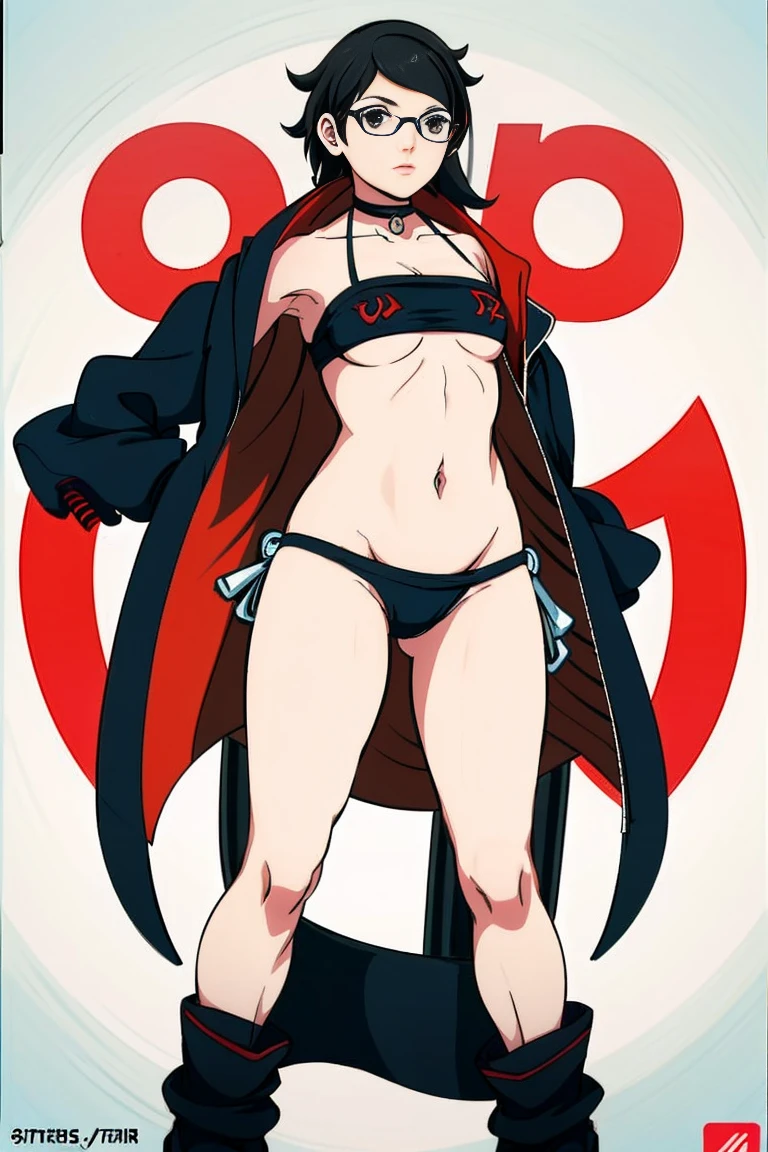 Anime girl in (((black mini bikini)))), persona 5 art style wlop, style artgerm, extremely detailed artgerm, ! dream artgerm, ig model | artgerm, female protagonist 👀 :8, realistic anime 3 d style, artgerm portrait, anime styled 3d, realistic anime artstyle ((( same  pose showing belly)))(((naked)))((((no jacket)))