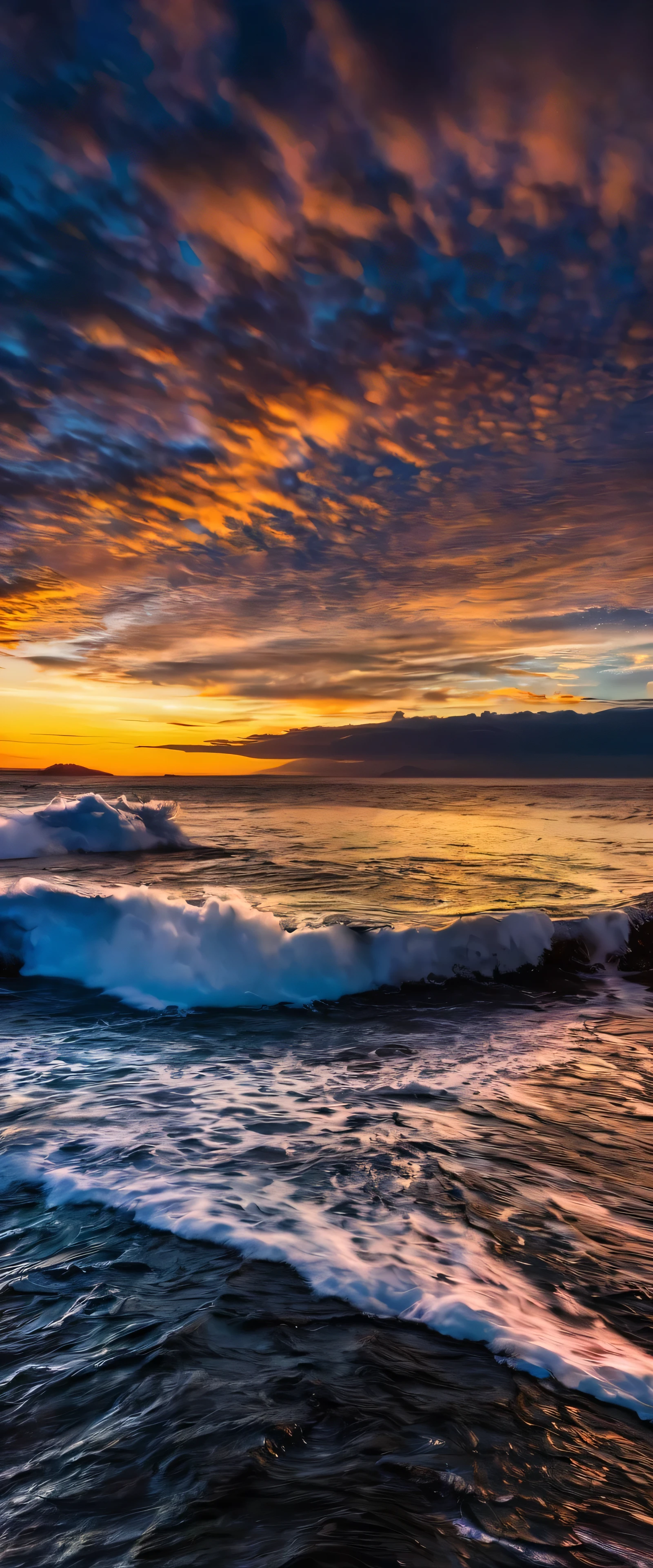 water, Ocean, Dark Sky, sunset, Milky Way