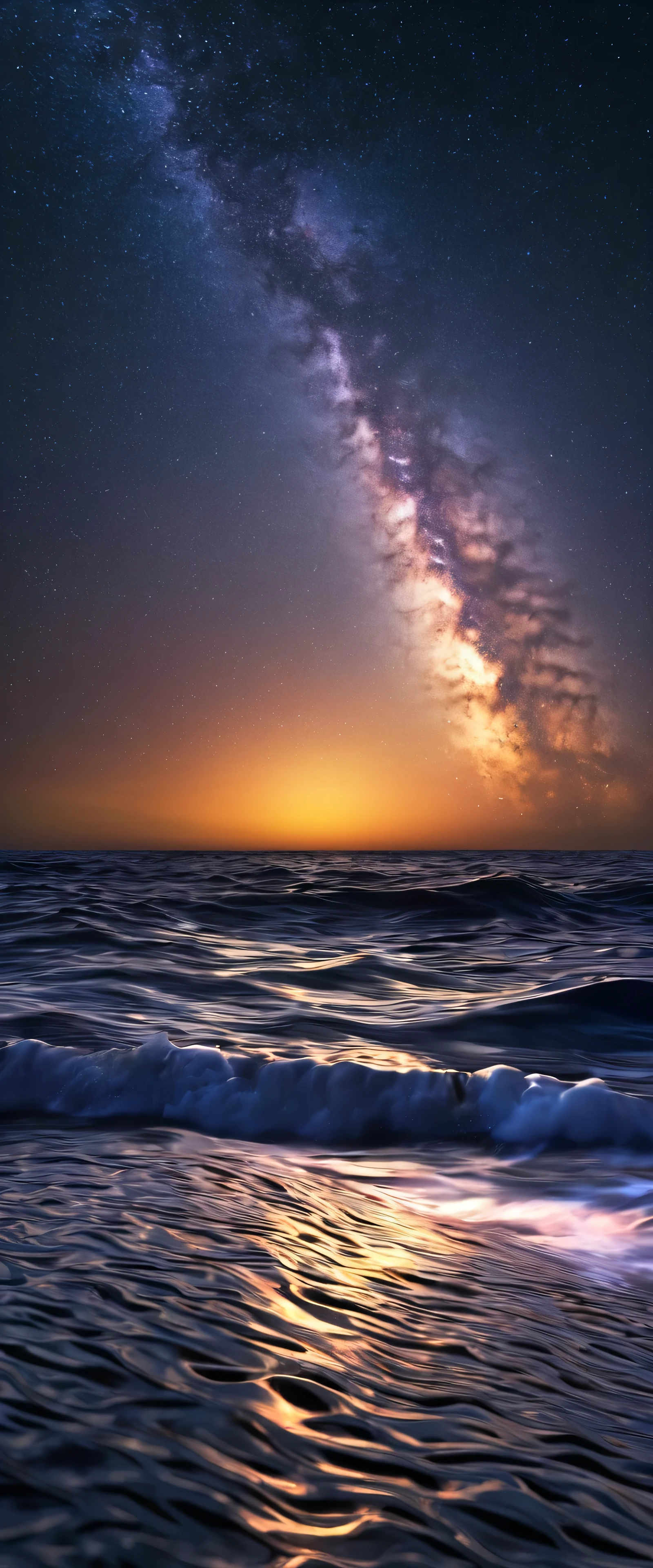 water, Ocean, Dark Sky, sunset, Milky Way