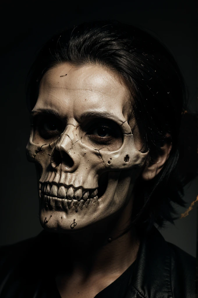 Skull To smoke, Dark style image, Image painted in artistic style, image with white background volumetric lighting, Black and white color image, 24K