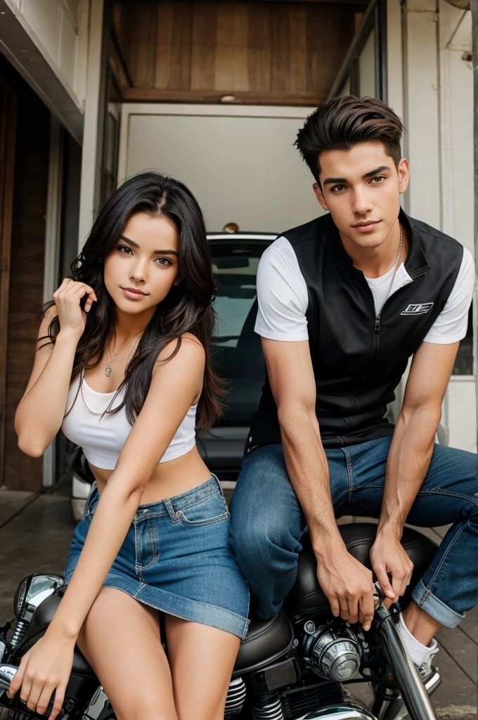 Boy And girl bick ride
