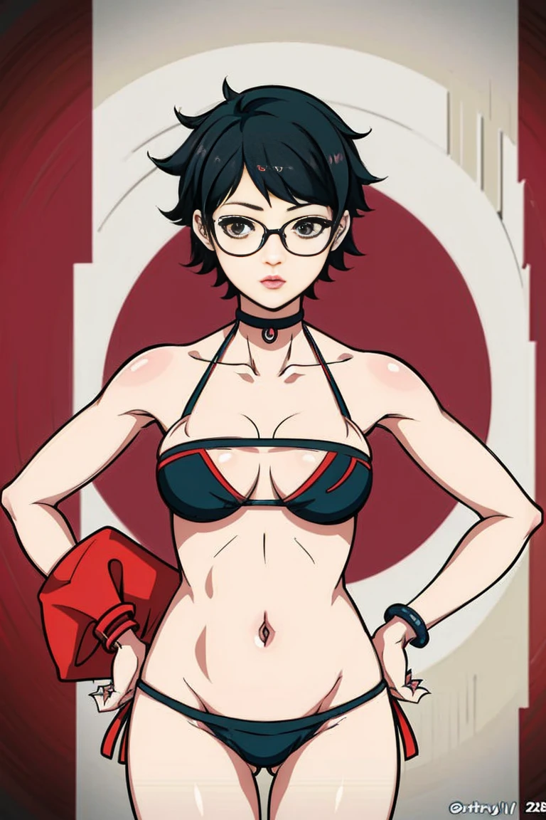 anime girl in a ((((micro bikini)))) persona 5 art style wlop, style artgerm, extremely detailed artgerm, ! dream artgerm, ig model | artgerm, female protagonist 👀 :8, realistic anime 3 d style, artgerm portrait, anime styled 3d, realistic anime artstyle ((( same  pose showing belly)))(((naked)))