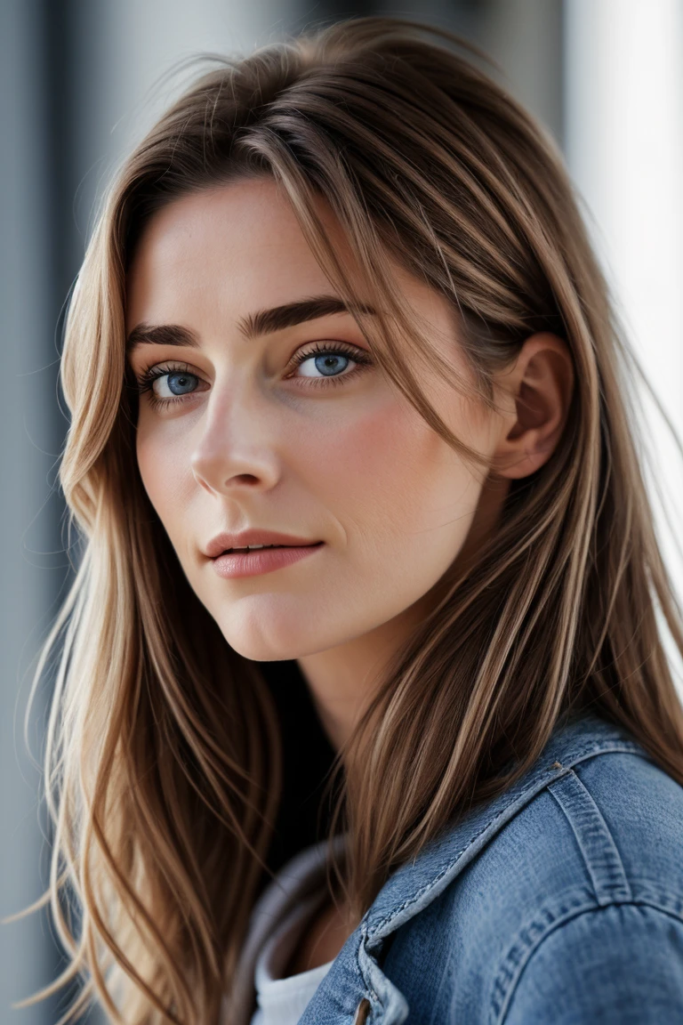 1 personne, (réaliste:1), cheveux bruns, cheveux longs, Iris, heureux, francaise