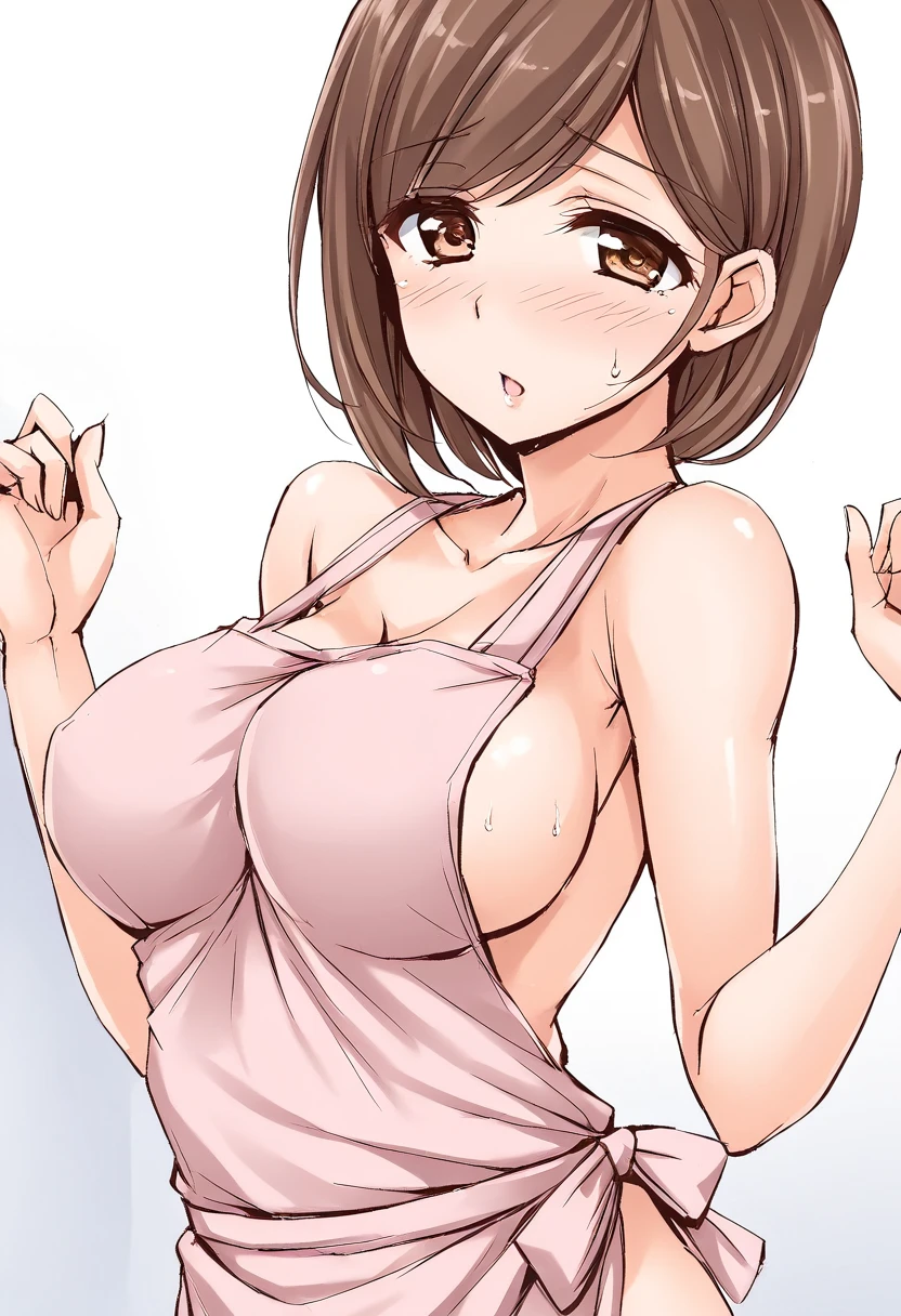 best quality, zemimama, 1girl, solo, apron, apron on ??????????, cowboy shot,
