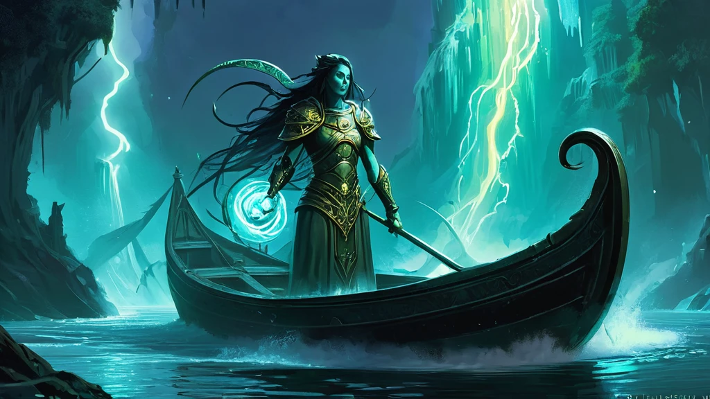 In the realm of Aldermoor, where mist-laden rivers weave through ancient forests and forgotten ruins whisper of lost magic, dwells an enigmatic creature known as Aurelia. Half serpent and half human, Aurelia is both feared and revered by the inhabitants of the realm—a guardian of the river's secrets and a keeper of ancient lore.
With scales that shimmer like polished obsidian and eyes that gleam with an otherworldly wisdom, Aurelia navigates the murky depths of the River Veilstorm. Her serpentine tail glides effortlessly through the water, while her human torso, adorned with intricate tattoos that glow faintly in the moonlight, rises above the surface like a spectral apparition.
When a dark sorcery begins to taint the river's waters, twisting its creatures into malevolent forms and ensnaring unwary travelers in illusions of dread, Aurelia becomes embroiled in a quest to cleanse the river of this corruption. Alongside a reluctant ally—a skilled river guide or a young sorcerer burdened by a tragic past—she delves into the heart of Aldermoor's mysteries.
As they navigate treacherous rapids and evade the grasp of spectral guardians that haunt the river's banks, Aurelia and her companion uncover ancient artifacts and cryptic clues that hint at a looming threat to the realm itself. They must confront their deepest fears and forge alliances with unlikely allies—a band of river sprites or a secretive enclave of forest-dwelling druids—to unravel the dark sorcery's origins and restore balance to the River Veilstorm.
In a world where magic flows like the river's current and ancient prophecies echo through the ages, Aurelia's journey becomes a testament to courage, sacrifice, and the enduring power of kinship in the face of darkness in this medieval dark fantasy."